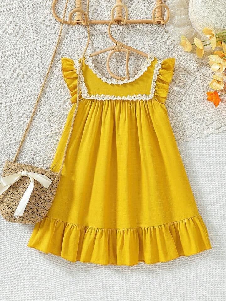 Lemon Yellow Casual Dress