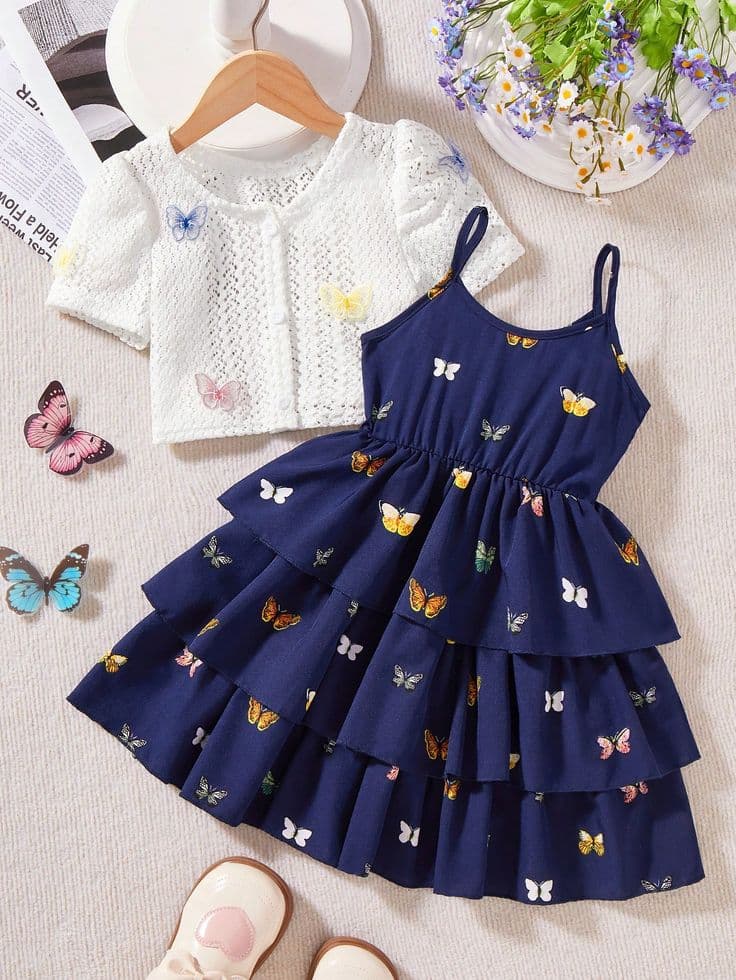 Butterfly Sleeveless Dress