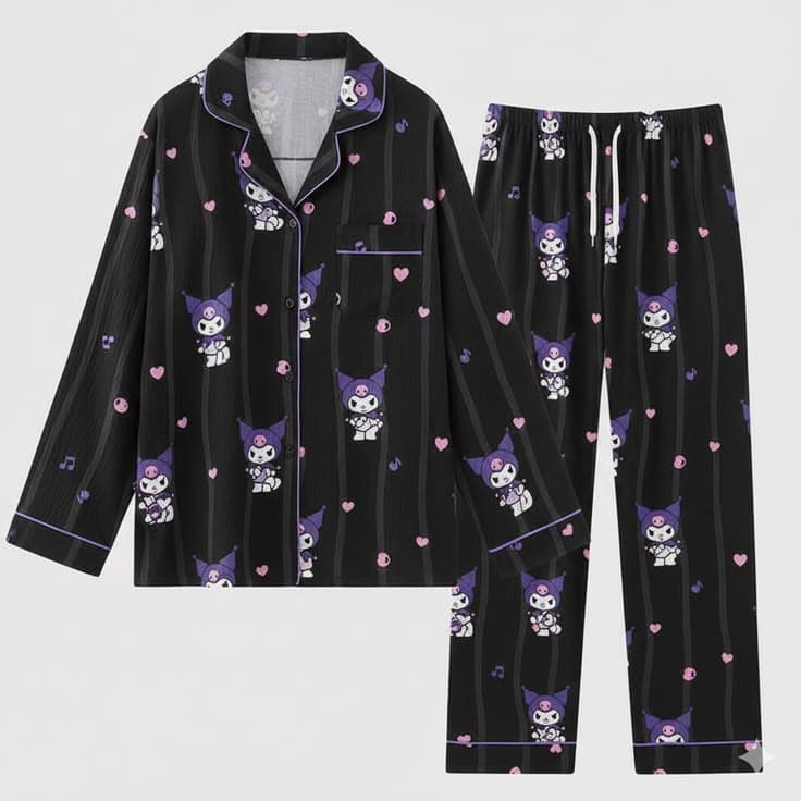 Cute Kitty Pajama Set