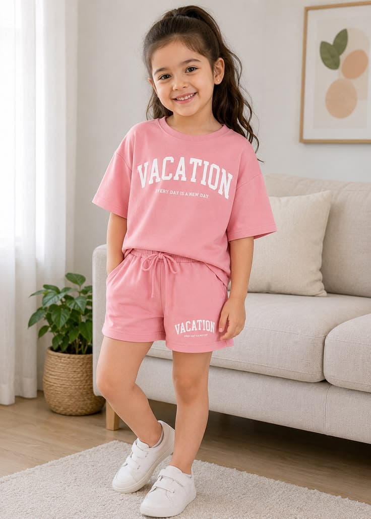 Printed T-Shirt & Shorts Set